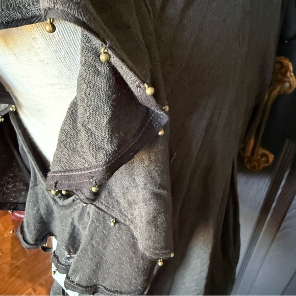 NWT FREE PEOPLE TINY BELLS TANK TOP IN BLACK SIZE: S - Picture 9 of 13